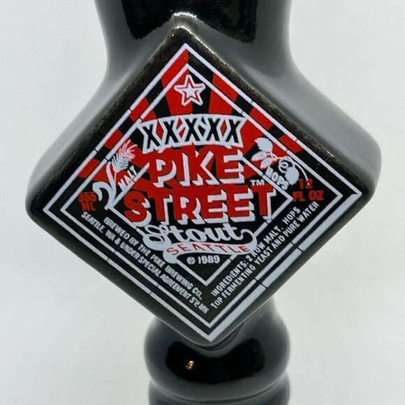 Pike Street Stout Porcelain Tap Handle Seattle Beer 1989 Brewery - Picture 2 of 3